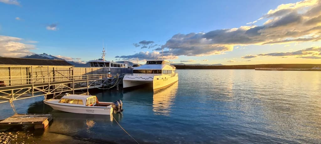 The historic Estancia Cristina surrounded by rugged Patagonian mountains