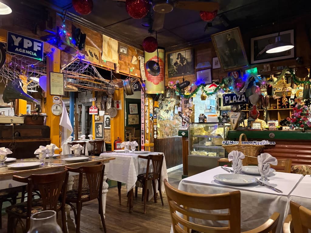 The rustic, nautical charm of Volver restaurant where the famous Merluza Negra is served