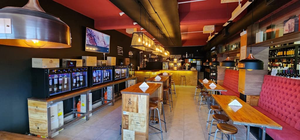 Rich red wine poured during a Patagonian tasting session