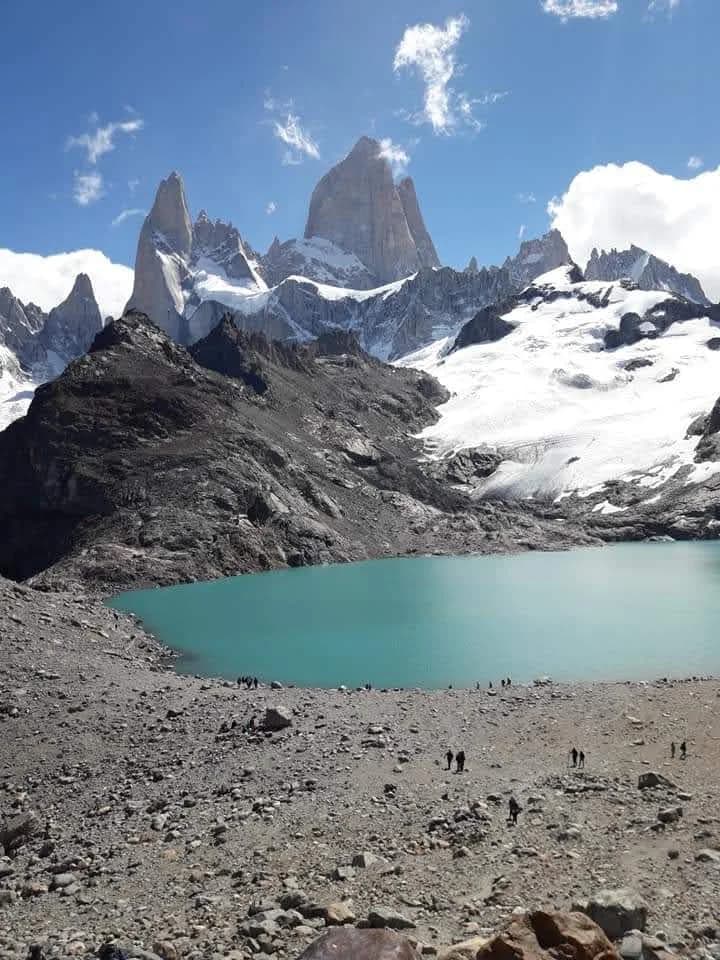Patagonia mountain peaks and clear lakes
