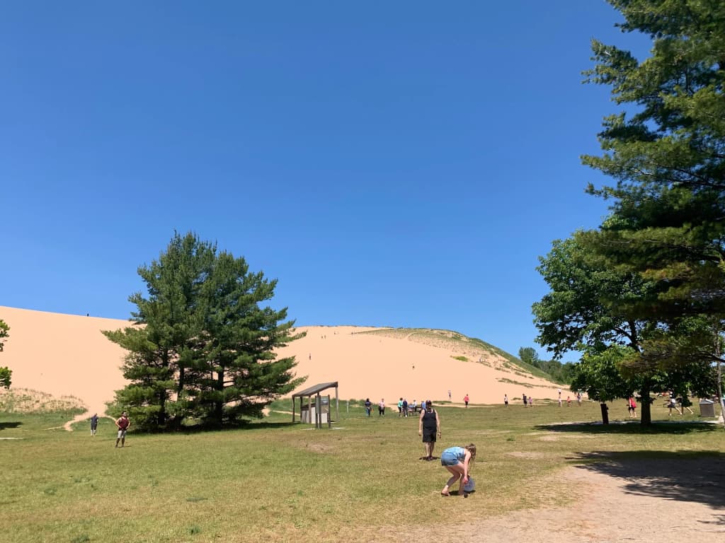 The sweeping sandy bluffs and vast blue waters of Sleeping Bear Dunes National Lakeshore