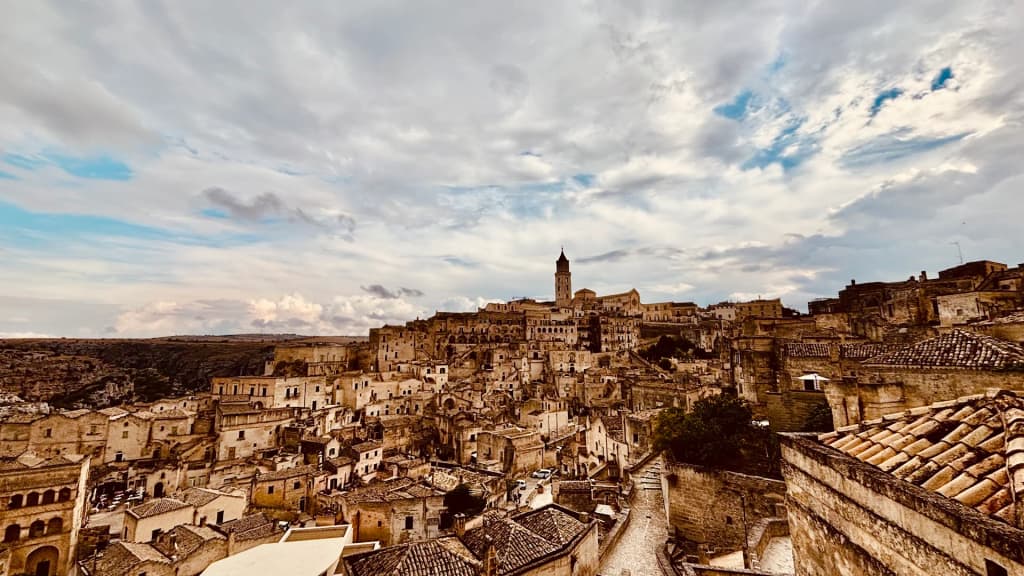 Matera’s Sassi glowing in afternoon light