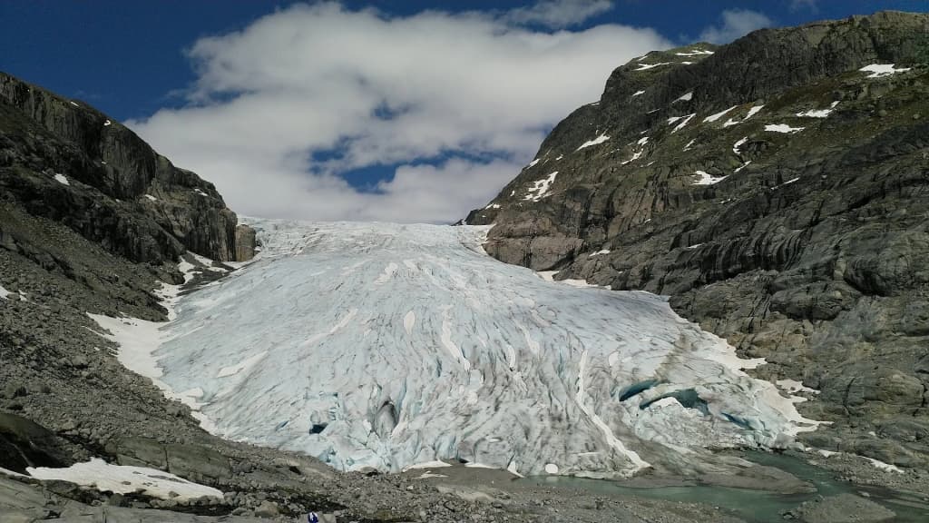 Massive ice walls and rugged terrain of Jostedalsbreen National Park