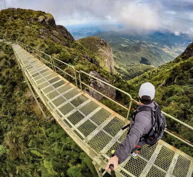 Pico da Caledônia towering over the Atlantic Forest