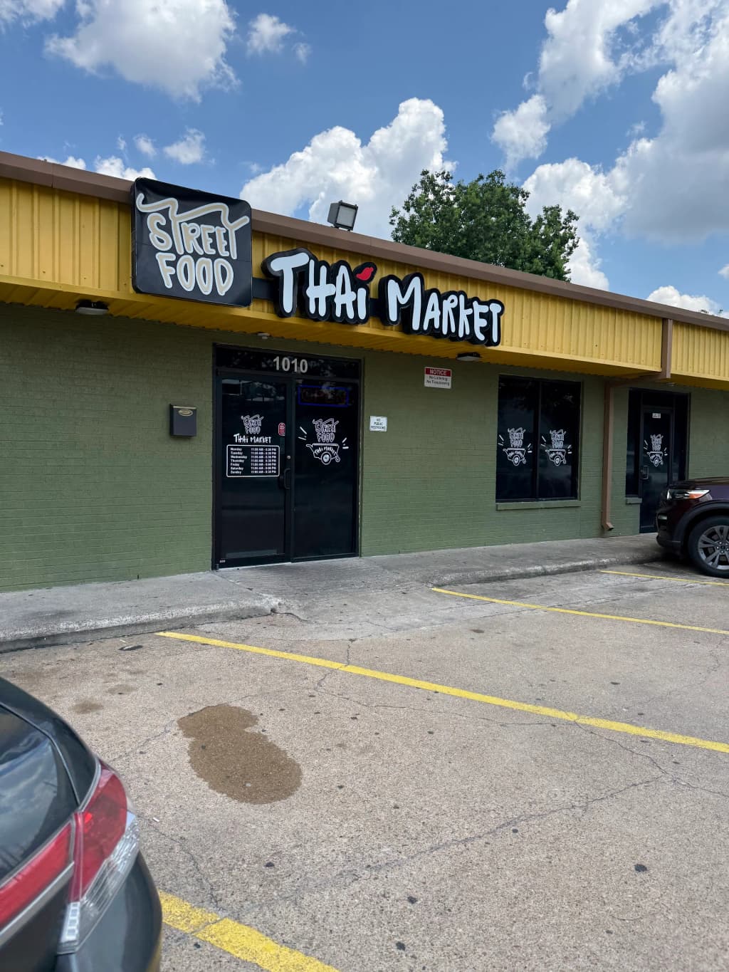 Thai Street Food Market with vendors