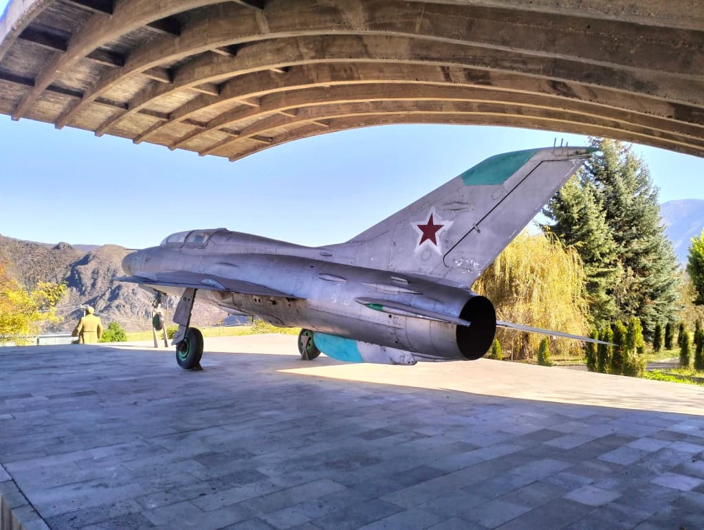MiG fighter jet outside the Mikoyan Brothers Museum