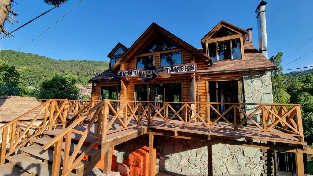 Mountain village architecture in Dilijan