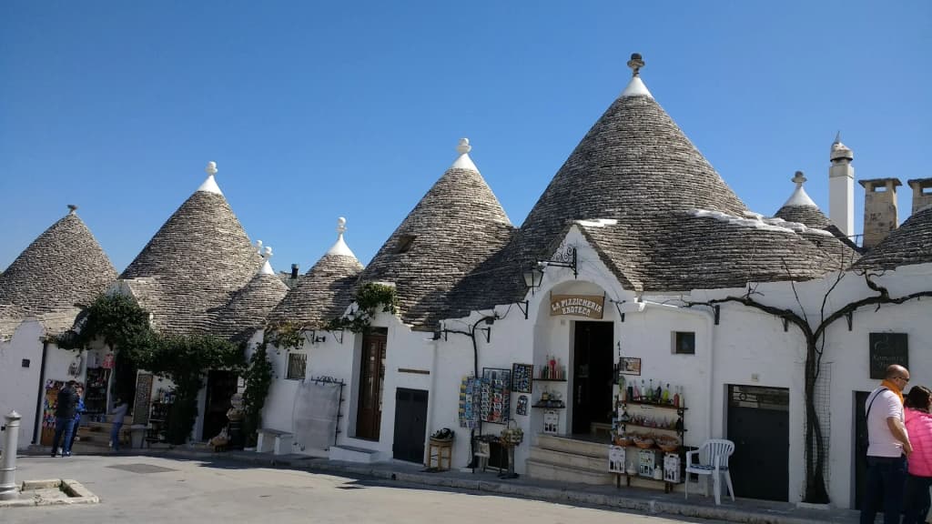 Walking through the quiet streets of Alberobello