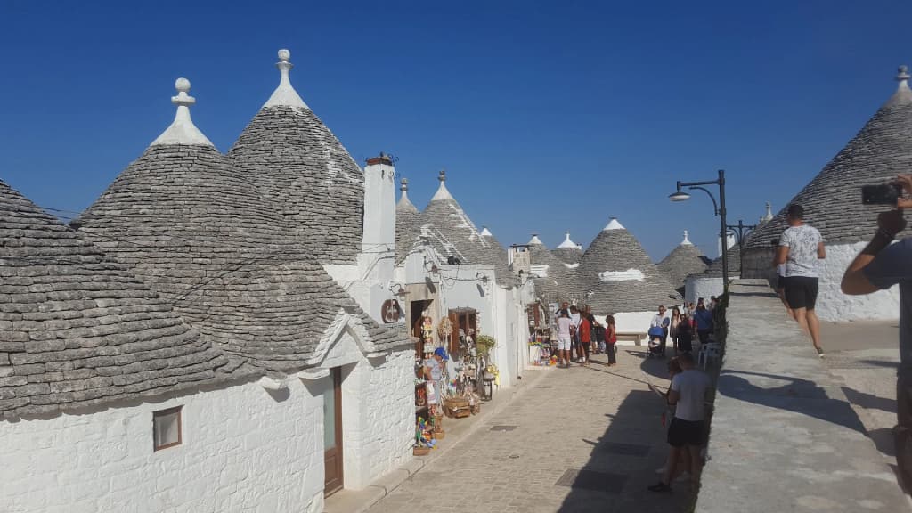 Detailed stonework on a trullo roof