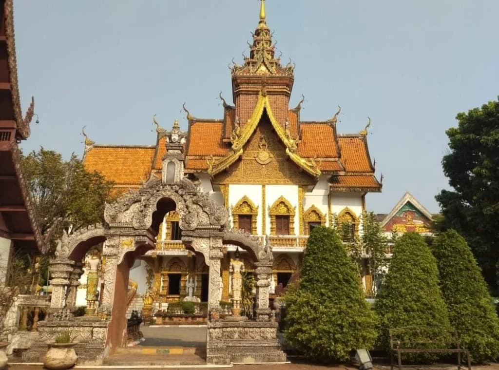 Ancient brick walls and moat of Chiang Mai Old City