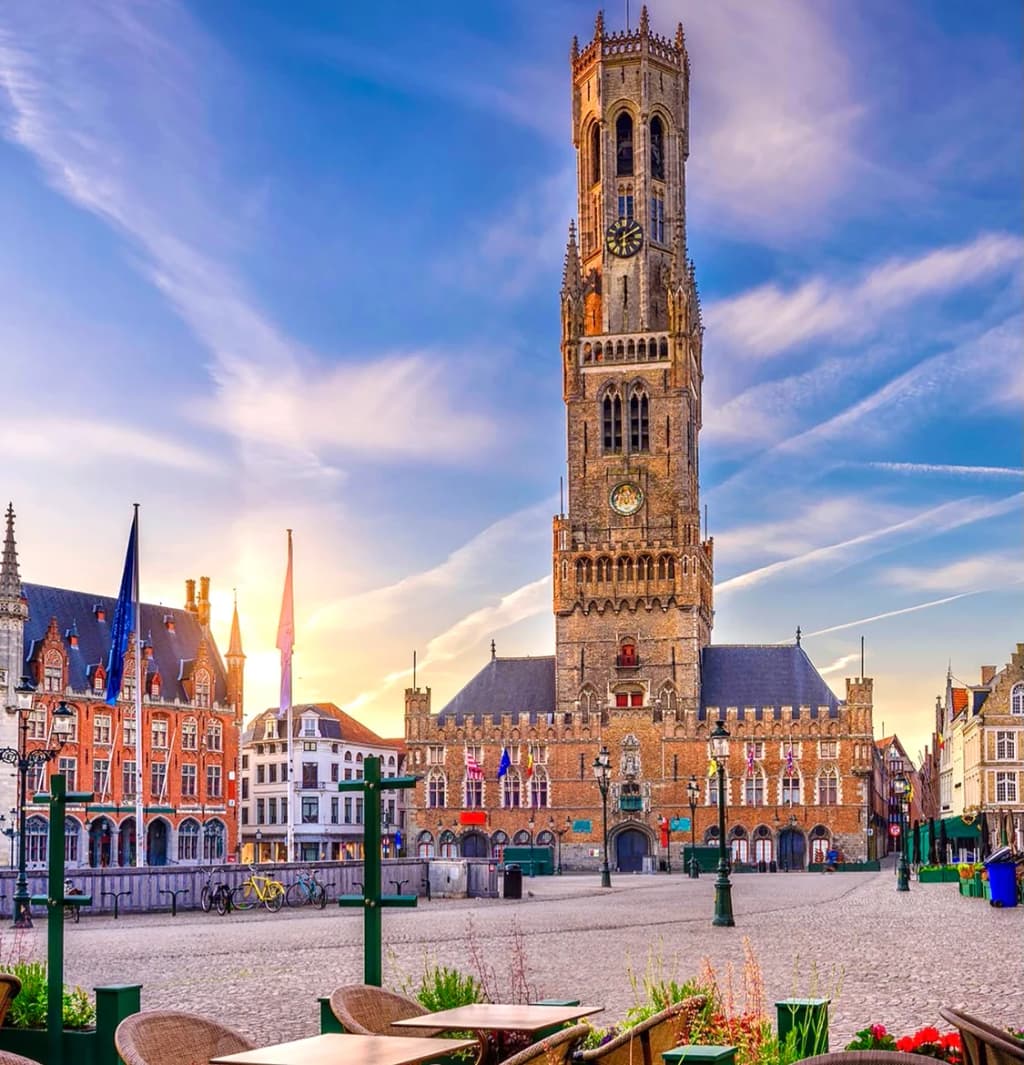 Belfry of Bruges - Towering medieval brick architecture overlooking the canals