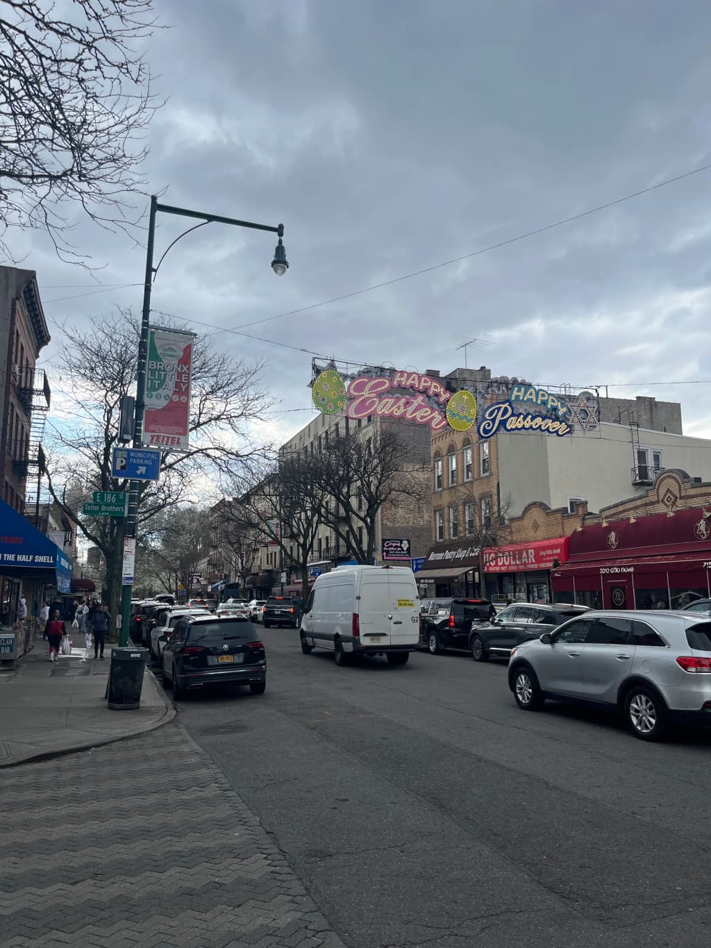 Arthur Avenue street scene with authentic Italian flavor