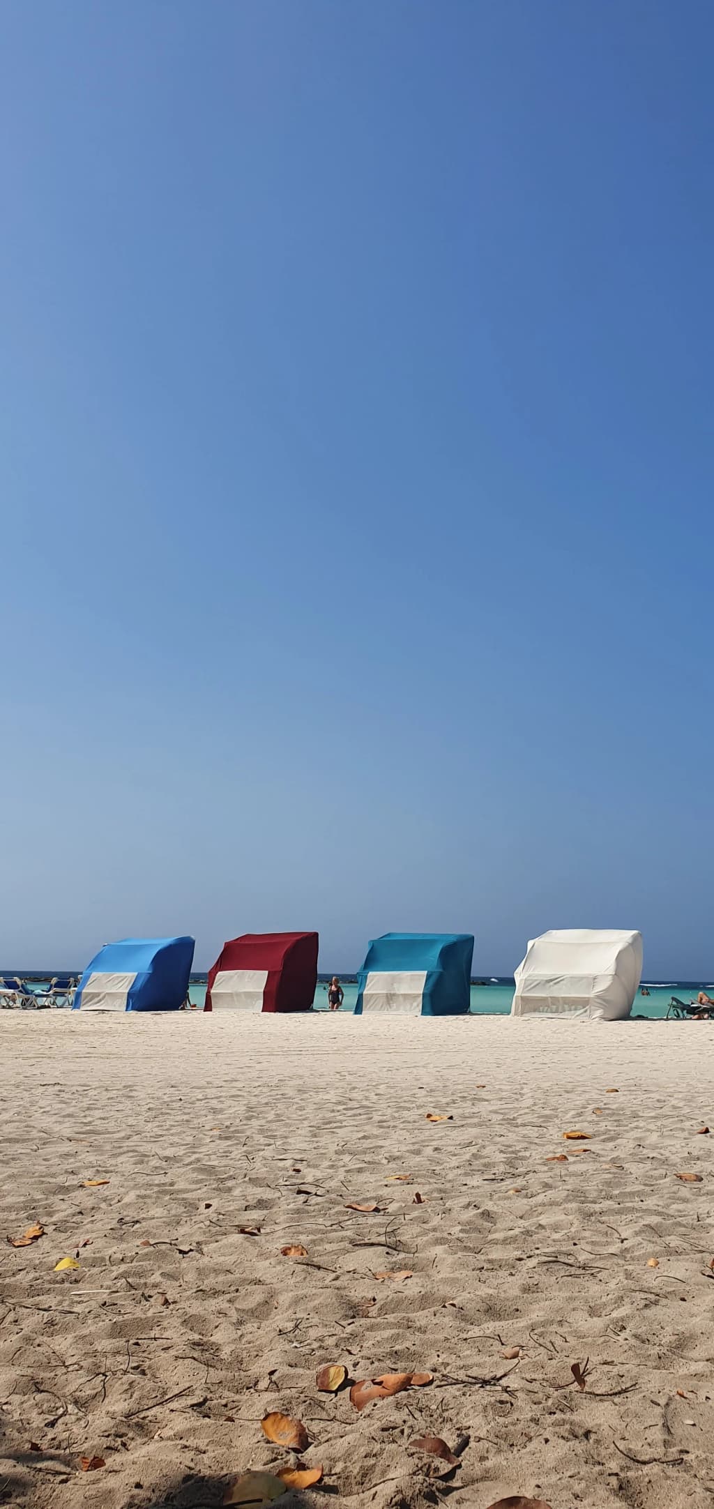 Crystal clear swimming area at Baby Beach