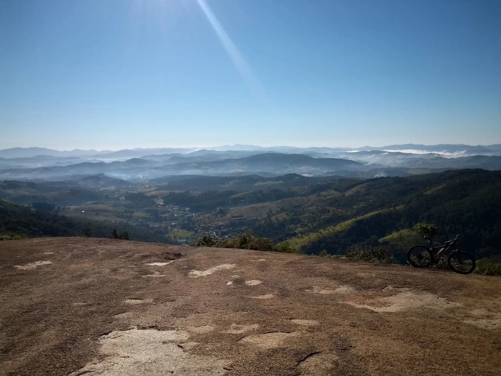 The famous Pedra do Coração de Boi rock formation jutting out over the valley