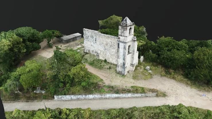 The ancient, weathered stone walls of the São Bento Church ruins standing against the sky