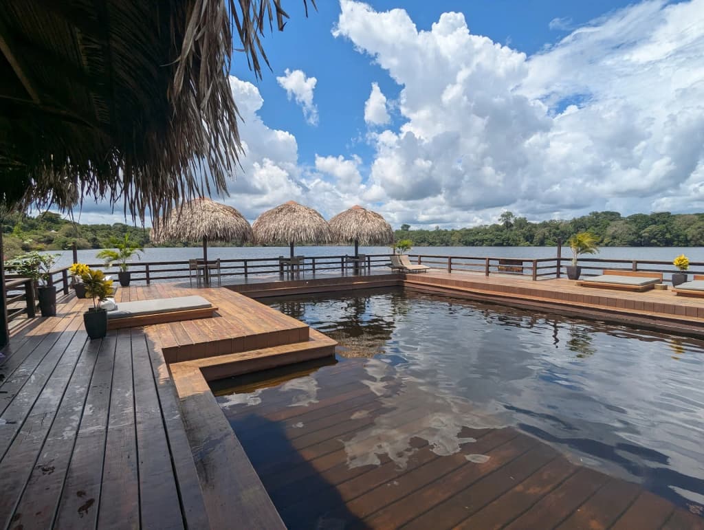Juma Amazon Lodge stilted bungalows over Lake Juma