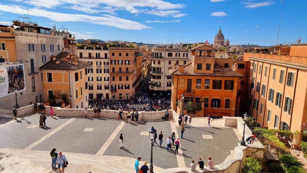 The Spanish Steps at Piazza di Spagna in Rome
