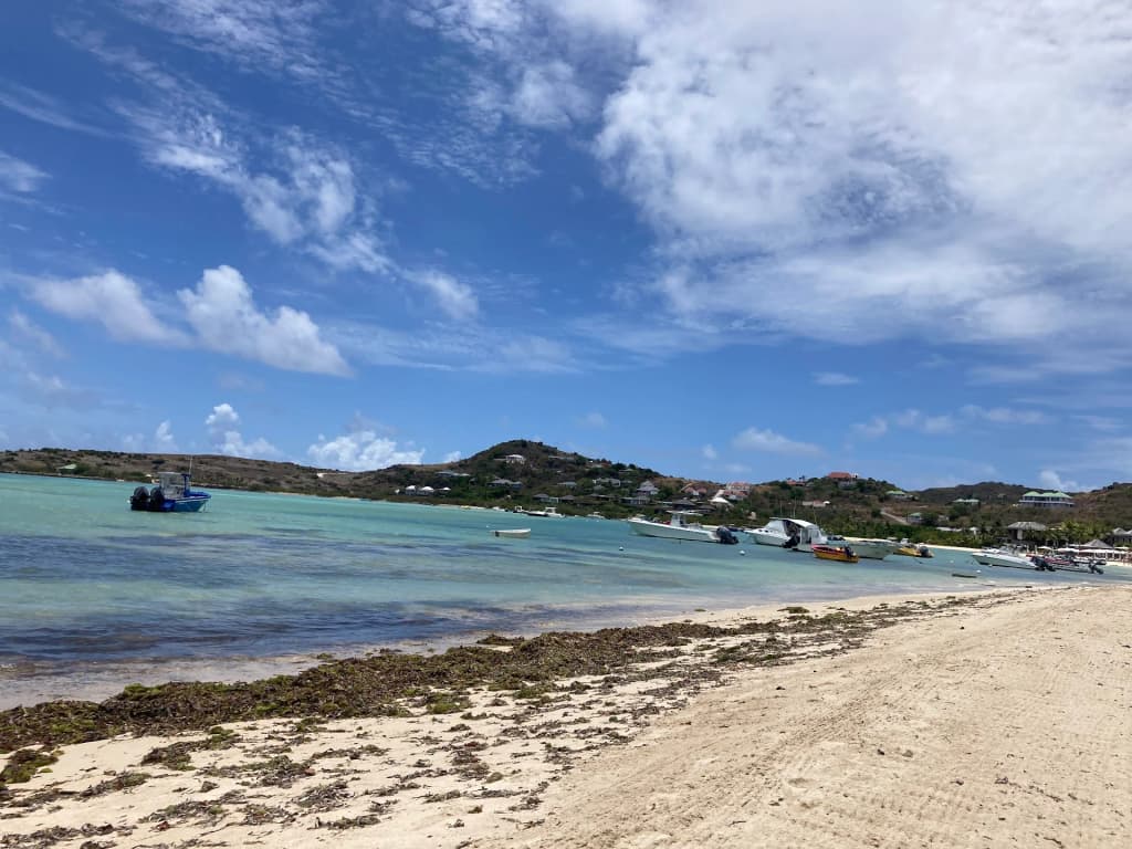 The shallow turquoise expanse of Grand Cul-de-Sac beach