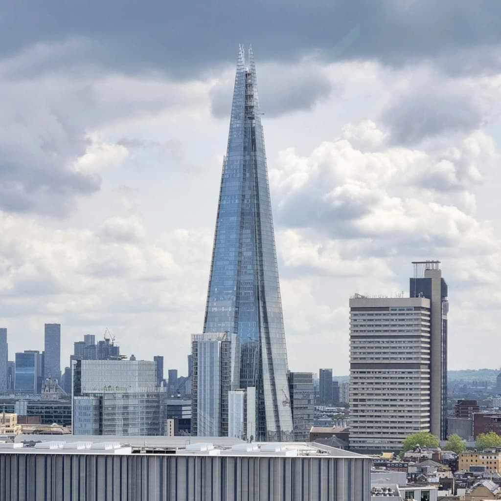 Looking down the river towards The Shard