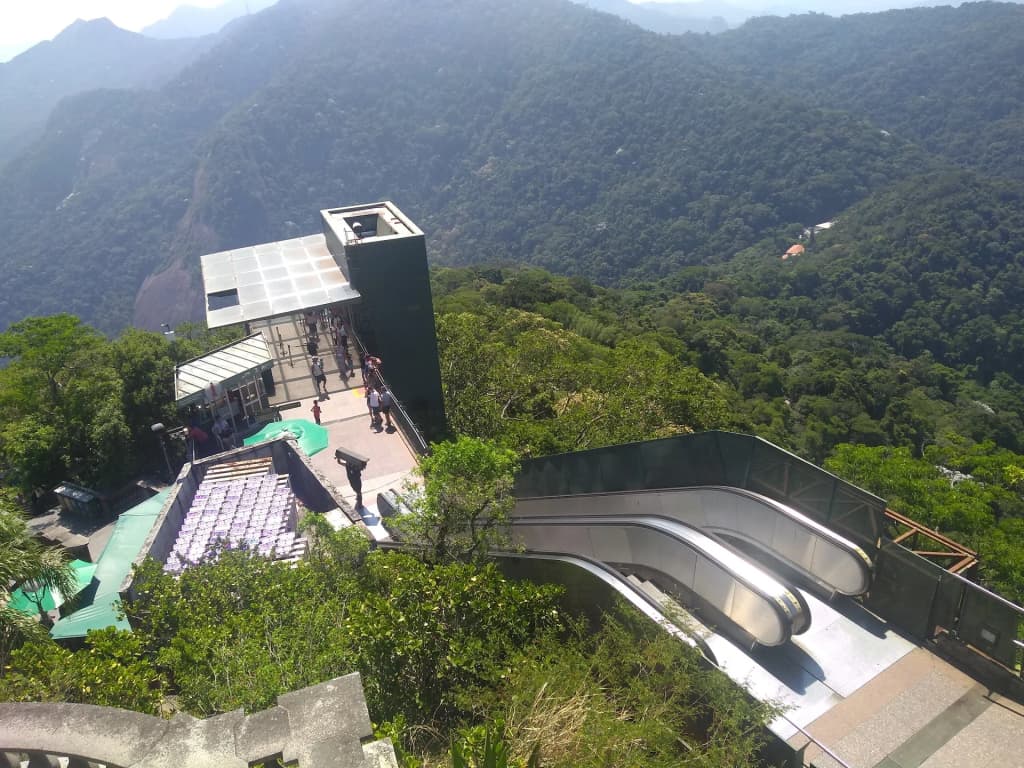 Stunning aerial view of Christ the Redeemer and Rio
