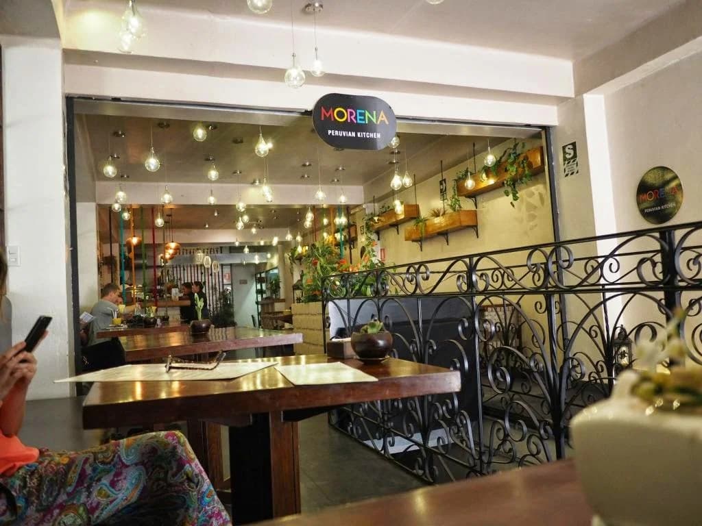 Beautifully plated Peruvian dish at Morena Peruvian Kitchen