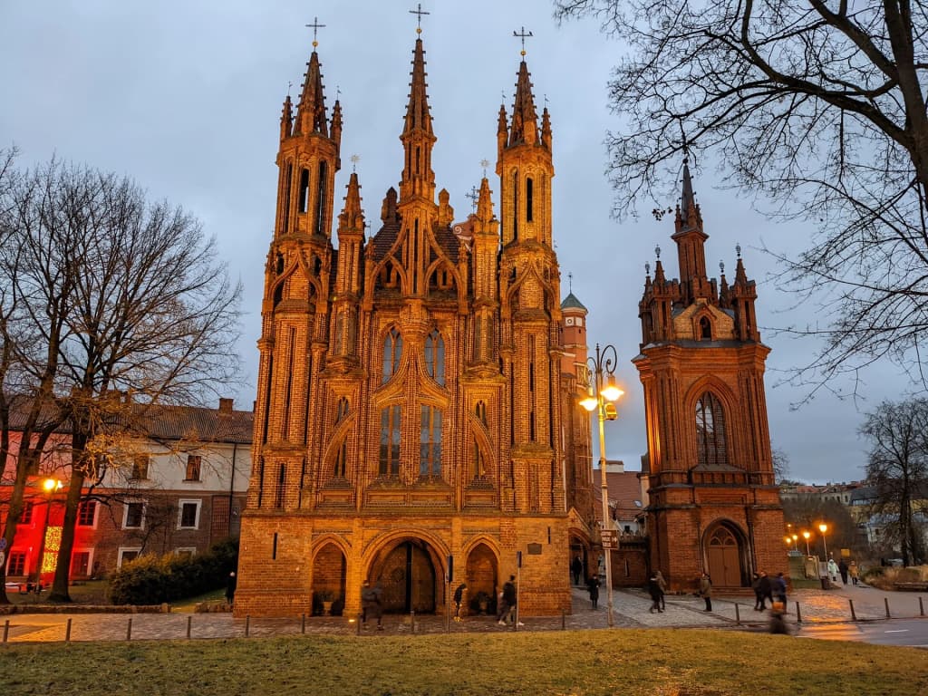 Vilnius Old Town winding cobblestone streets
