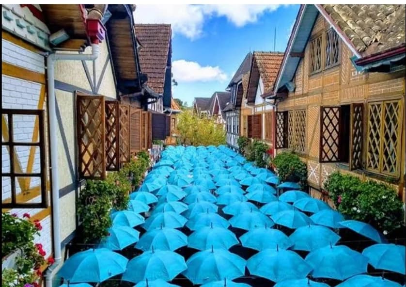 Lush mountain views in Campos do Jordão