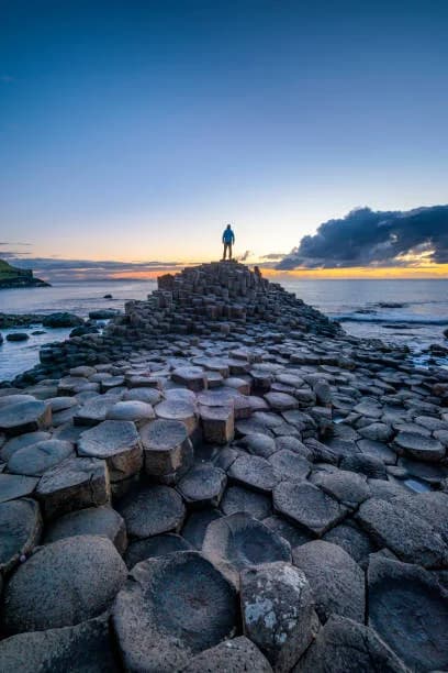 Basalt columns at the Giant's Causeway in Northern Ireland