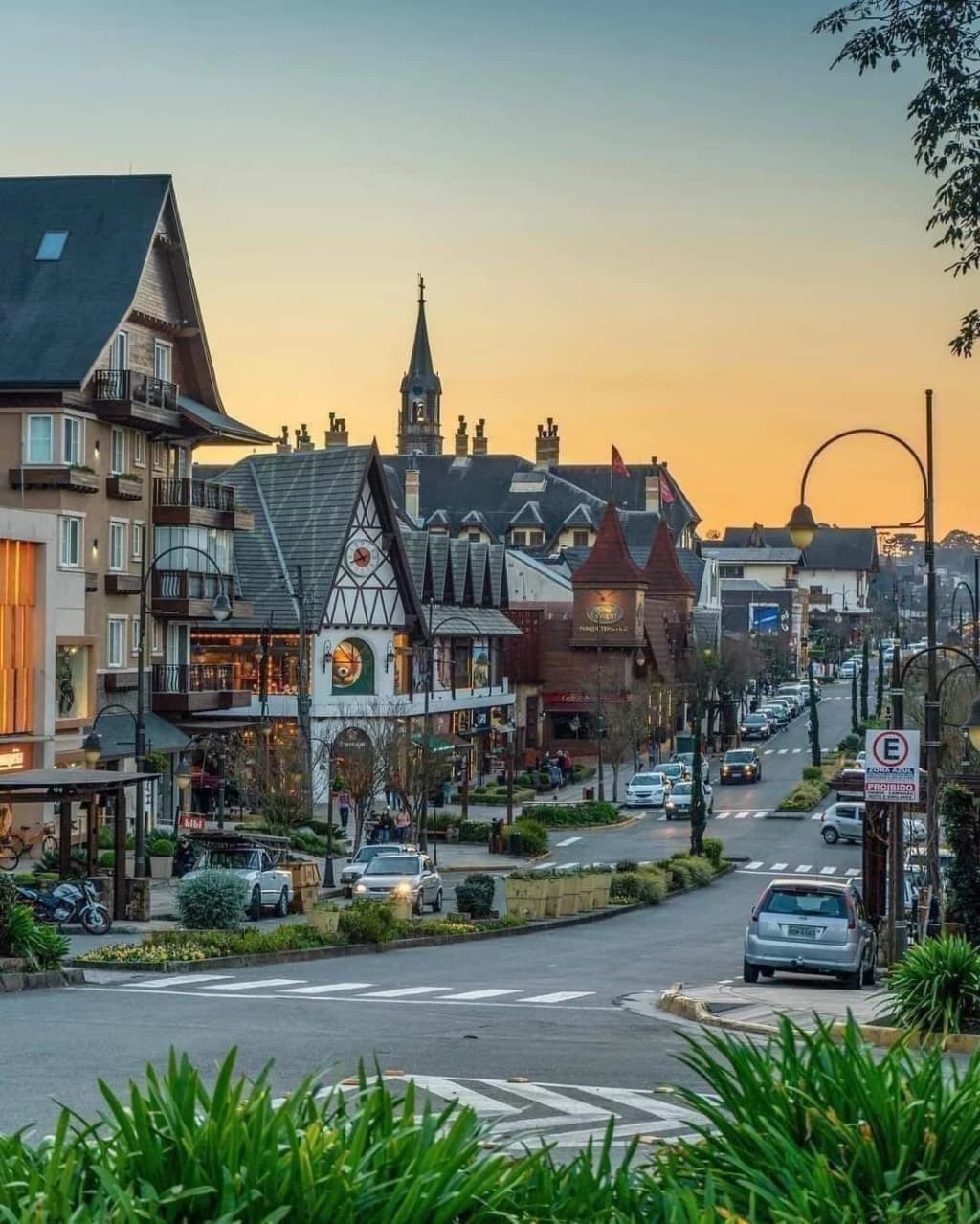 Gramado city center architecture and streets