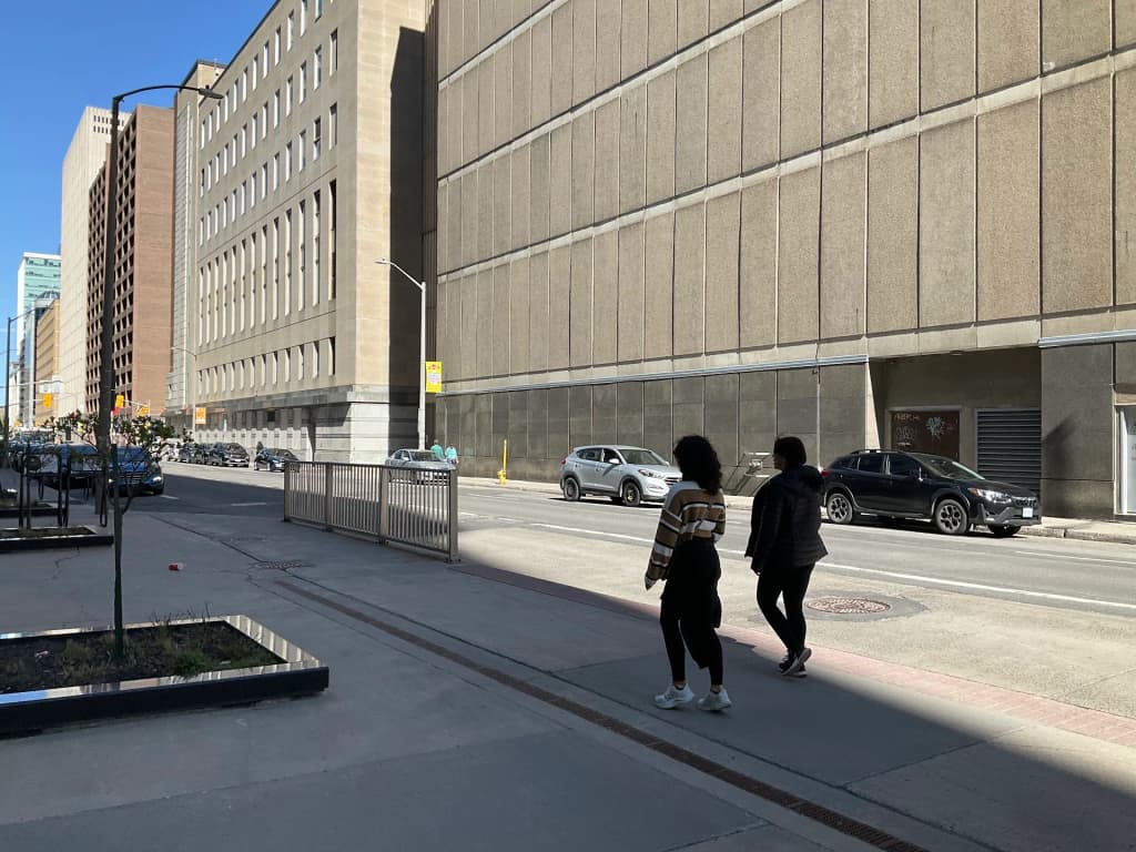 Centretown Ottawa street view with modern and historic buildings