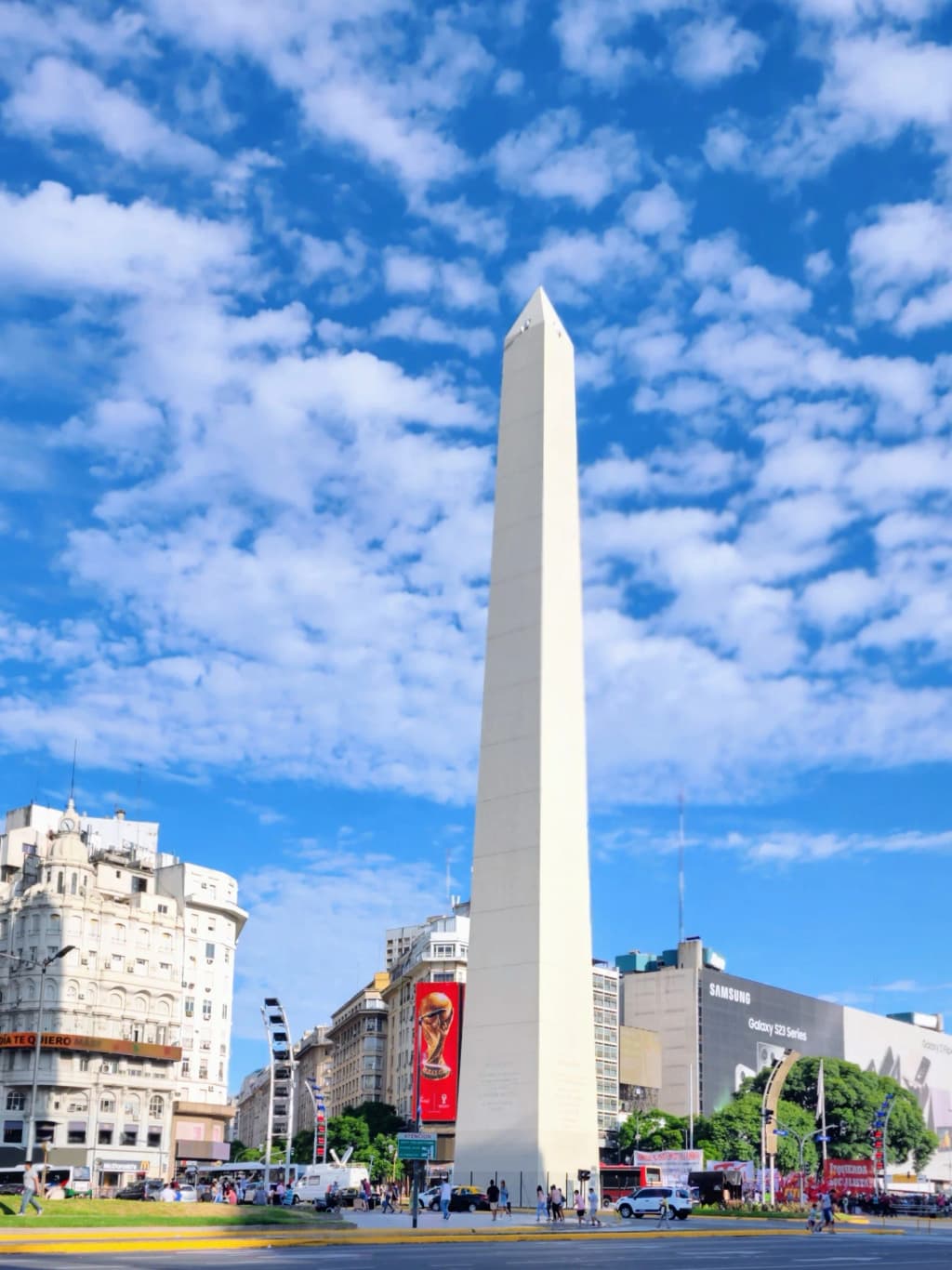The iconic Obelisk of Buenos Aires standing tall in the Argentine capital