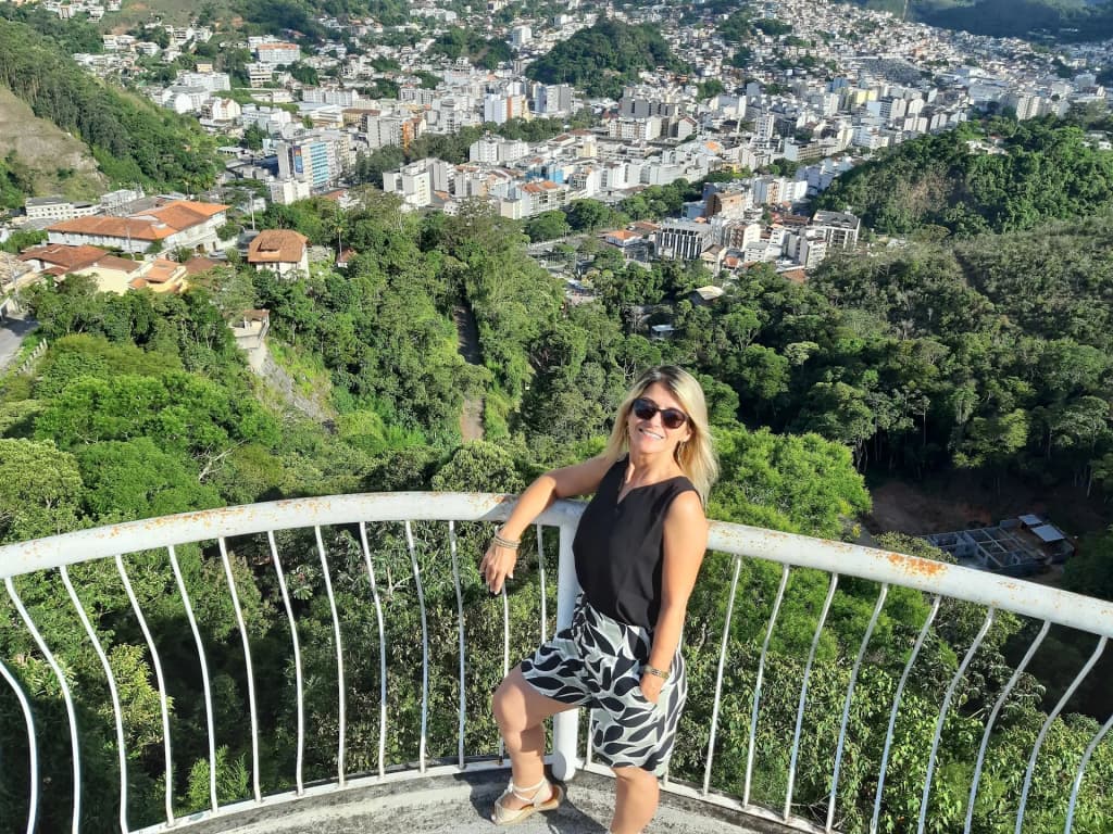 Gliding silently above the lush green canopy on the Nova Friburgo cable car
