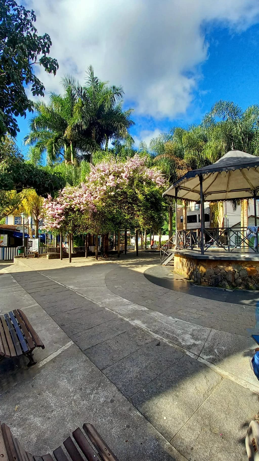 The charming, historical bandstand at Praça do Coreto in the heart of Lumiar
