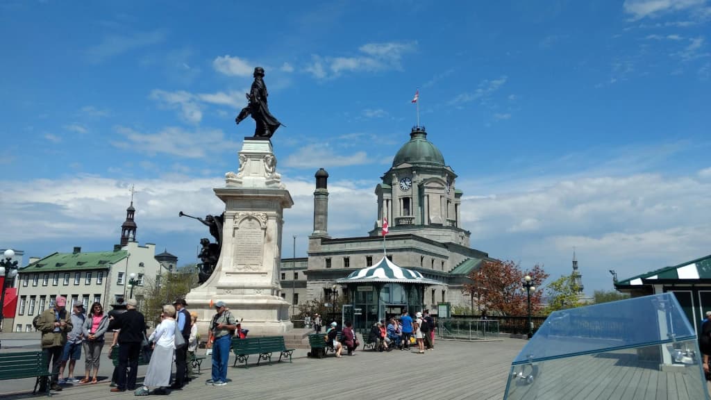 Historic cobblestone streets in Old Quebec