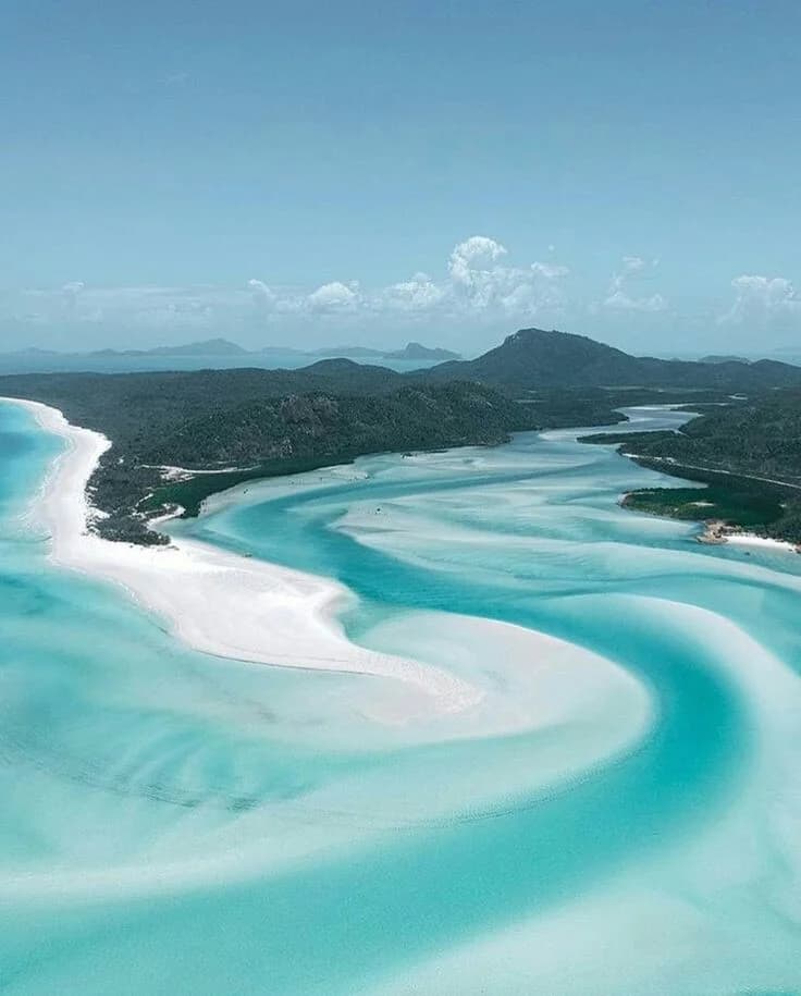 Whitehaven Beach swirling silica sand