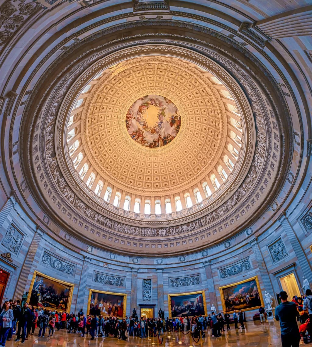The United States Capitol building against the sky