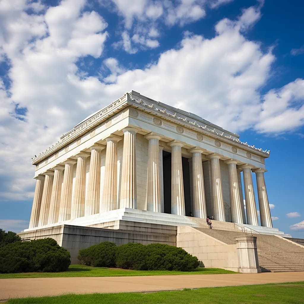The iconic Lincoln Memorial steps