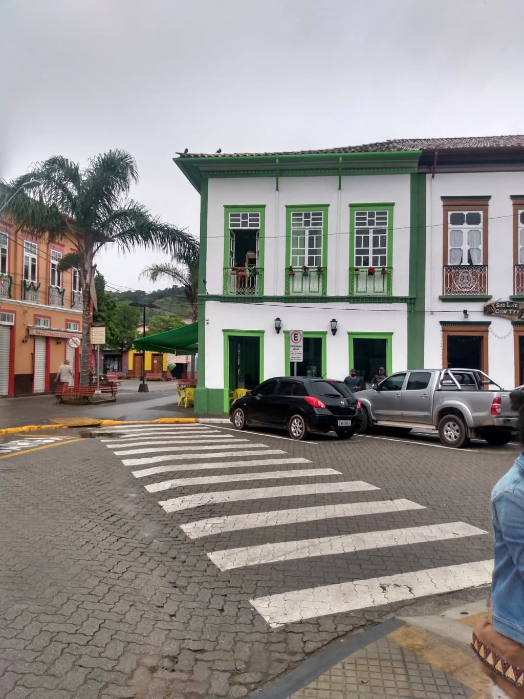 Colorful colonial mansions lining the historic cobblestone streets of São Luiz do Paraitinga