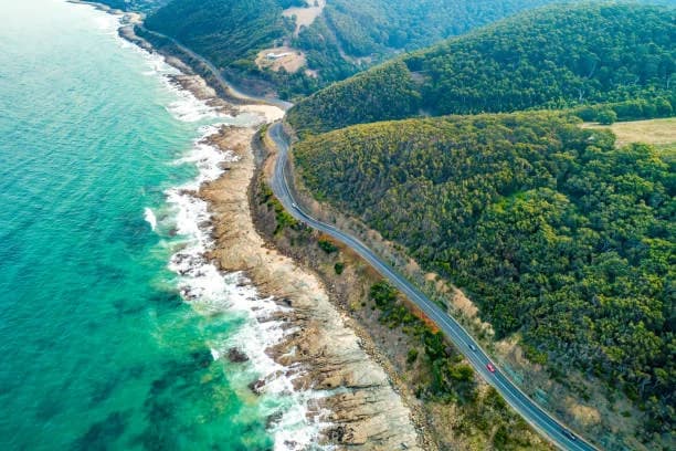 Winding coastal curves of the Great Ocean Road