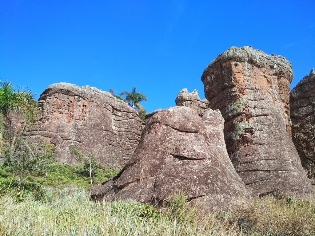 Labyrinthine sandstone corridors at Vila Velha