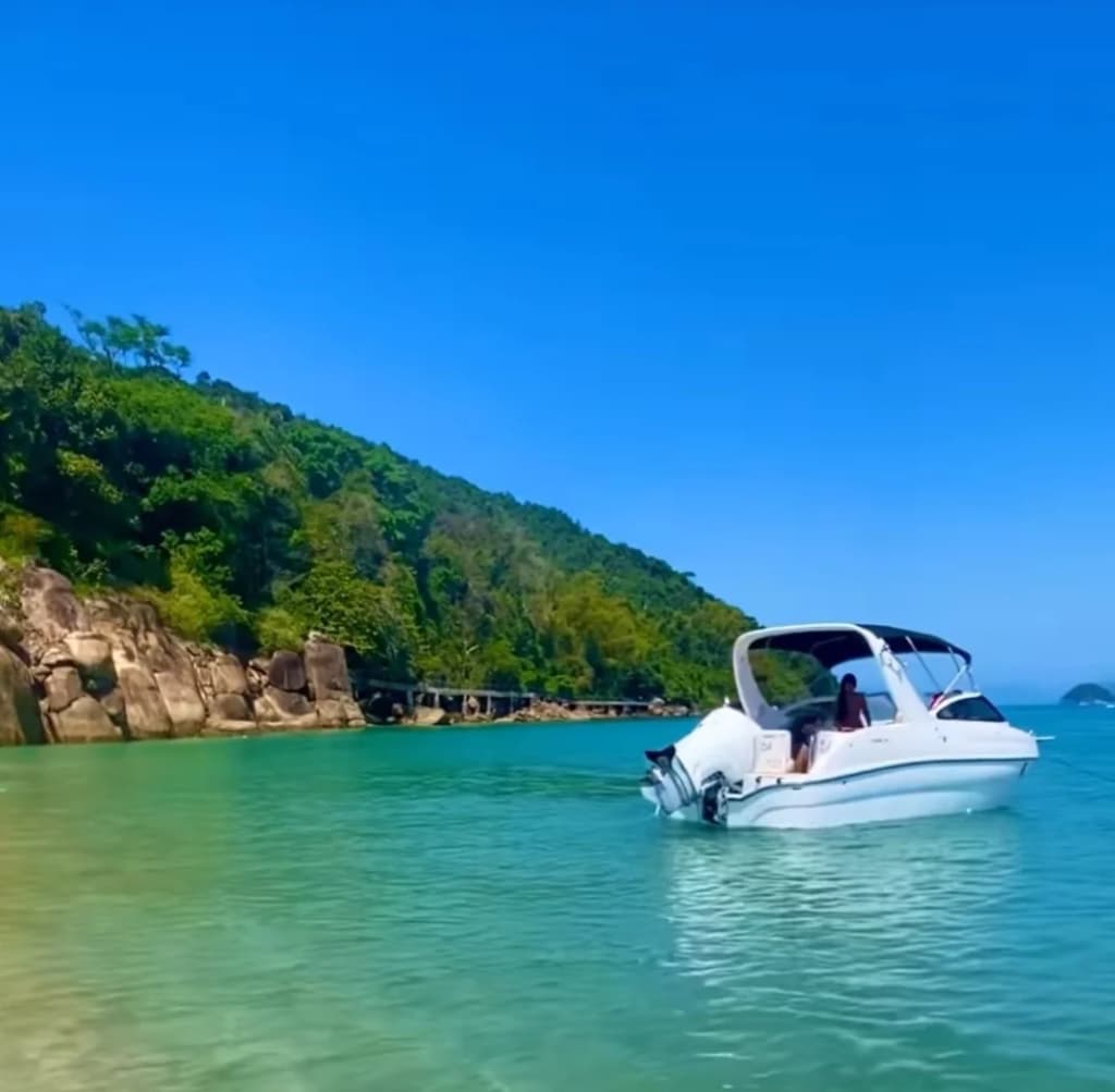 Costa verde exuberante de Ubatuba