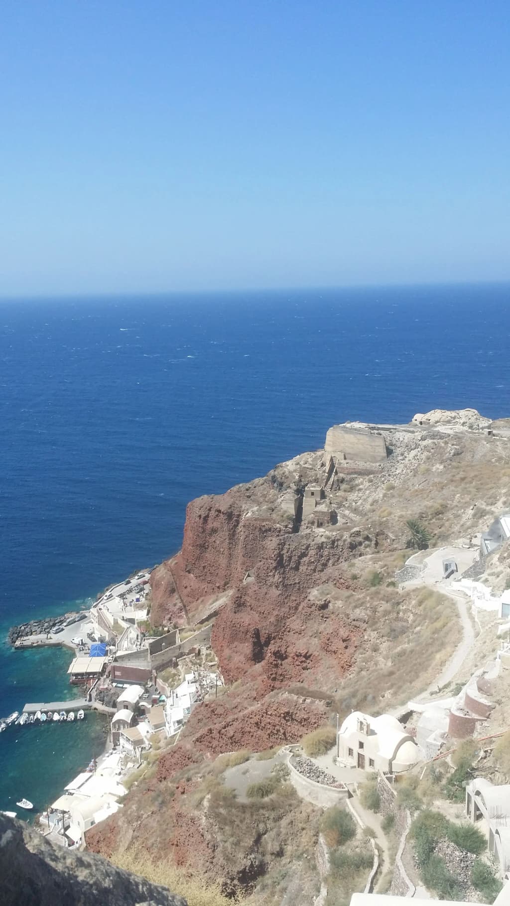 The bustling caldera edge of Fira perched above the Aegean