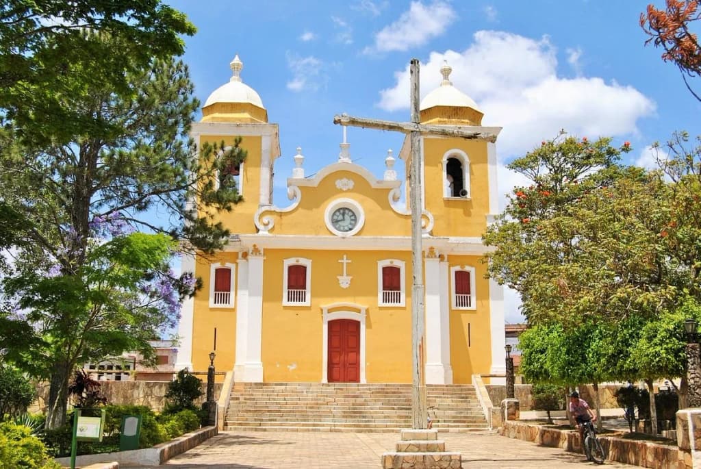 The historic San Thome Church standing proudly on quartz streets