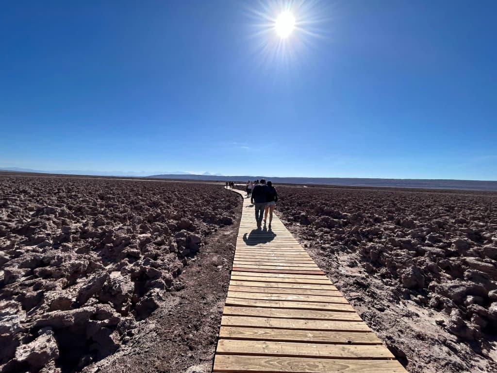 Floating in the salt-dense waters of Lagunas Escondidas de Baltinache