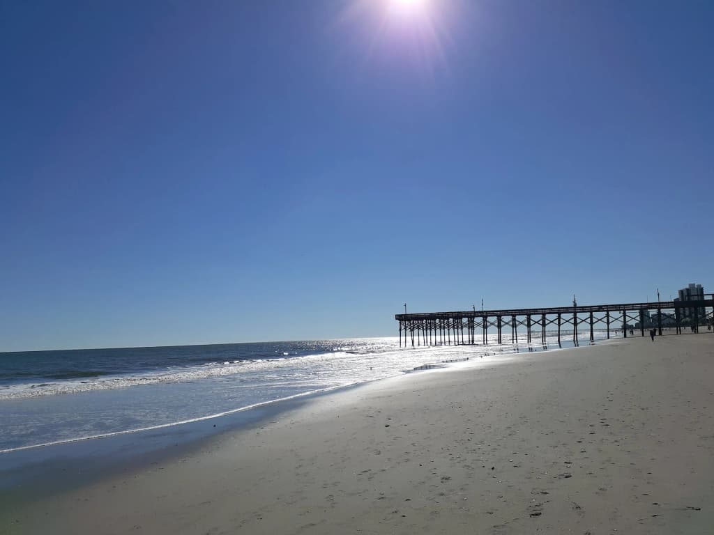 Myrtle Beach Boardwalk at sunset