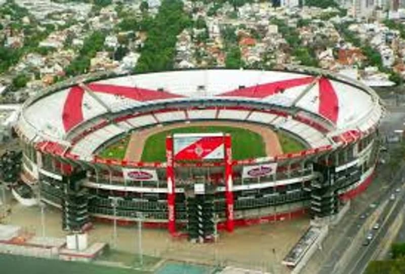 Massive stands and pitch at Estadio Monumental Buenos Aires