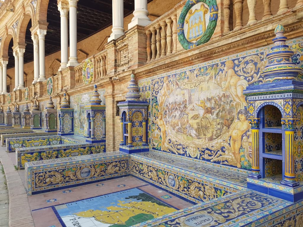Plaza de España's sweeping architecture in Seville