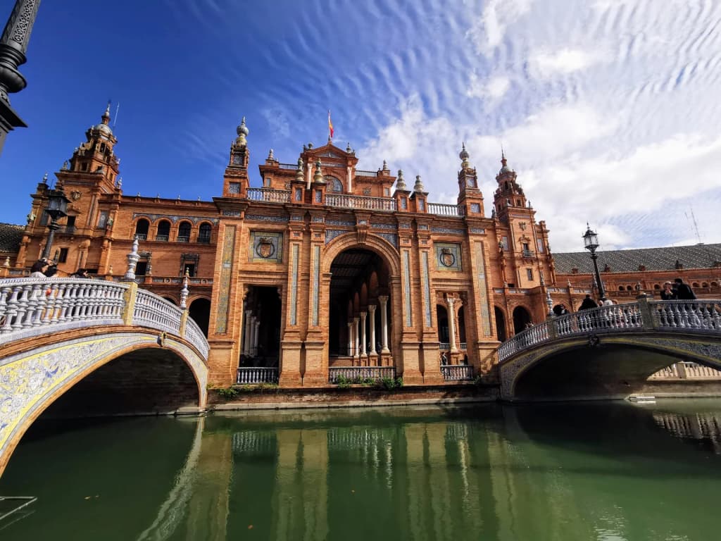 Colorful tiled benches at Plaza de España, Seville