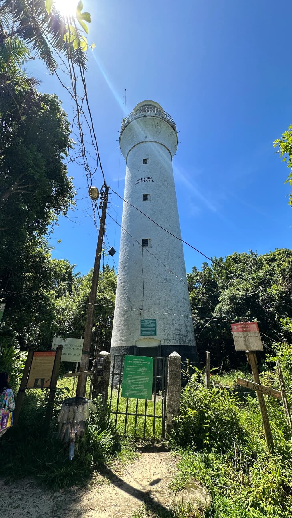 The towering Morro de São Paulo Lighthouse