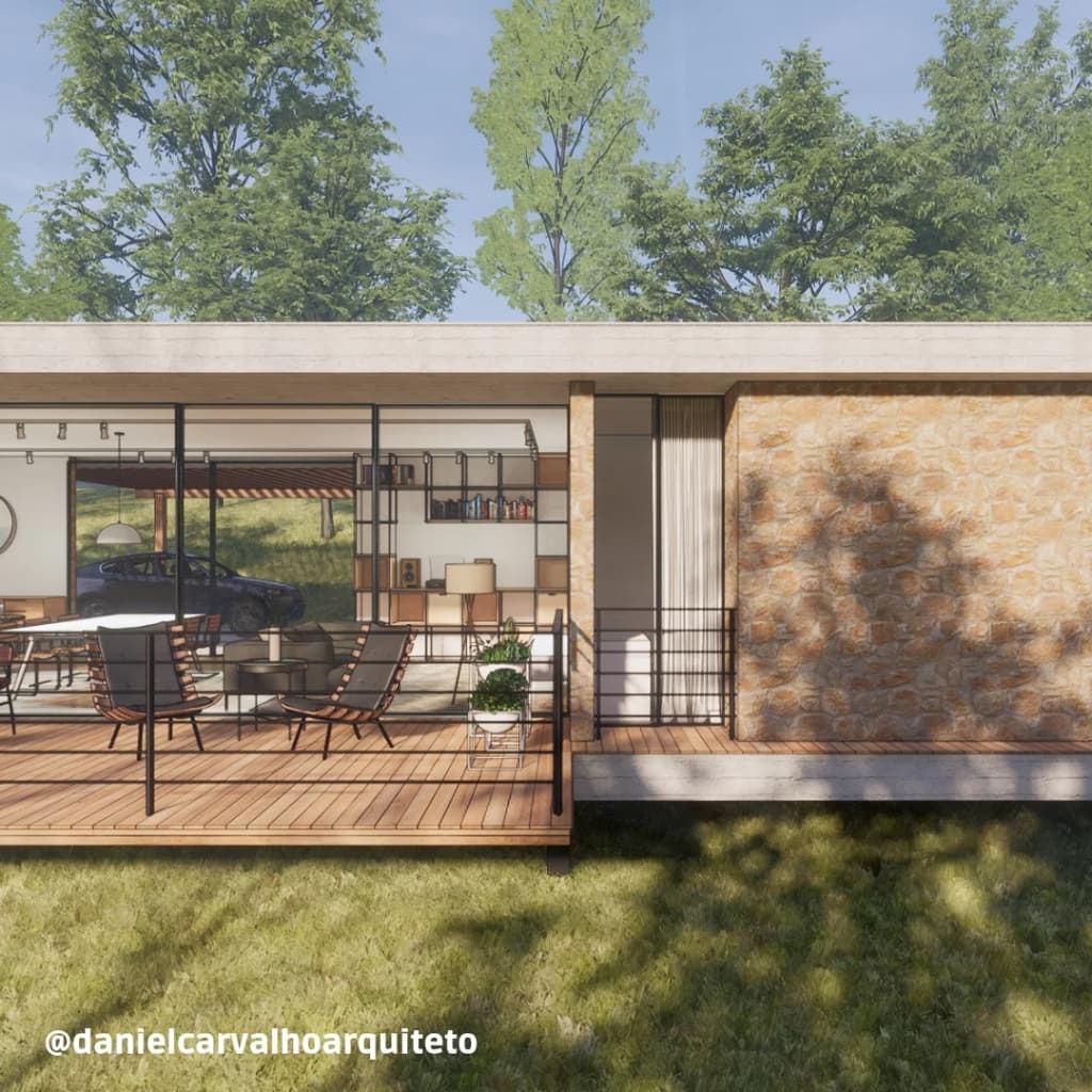 A quiet afternoon view overlooking the serene, forested valleys of Condomínio Recanto do Vale II